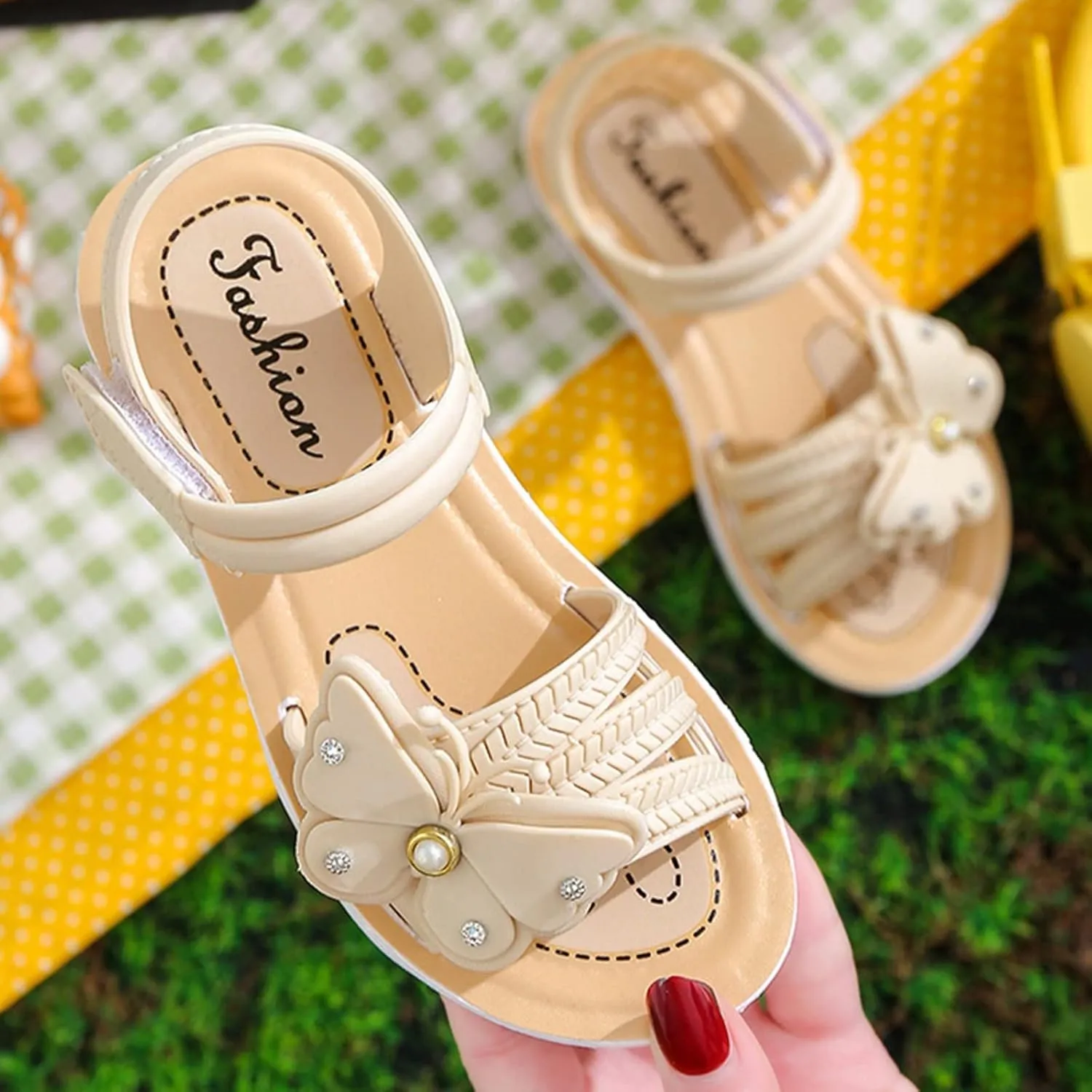 Baby Girls Summer Sandals Toddler Infant Open Toe Cute Butterfly Flat Bowknot Non Slip Fashion Newborn Girls Shoes