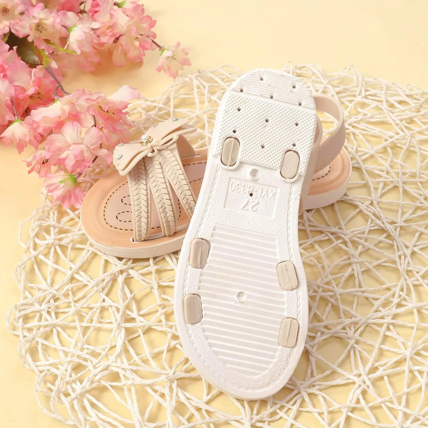 Baby Girls Summer Sandals Toddler Infant Open Toe Cute Butterfly Flat Bowknot Non Slip Fashion Newborn Girls Shoes