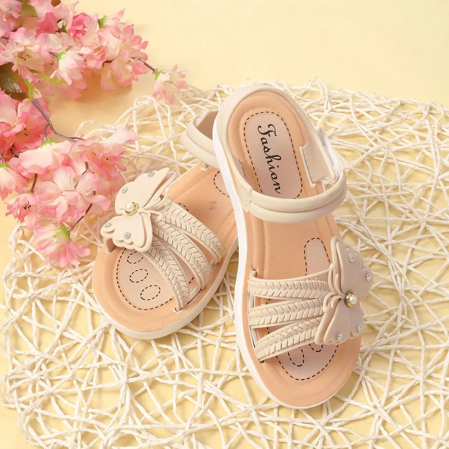 Baby Girls Summer Sandals Toddler Infant Open Toe Cute Butterfly Flat Bowknot Non Slip Fashion Newborn Girls Shoes