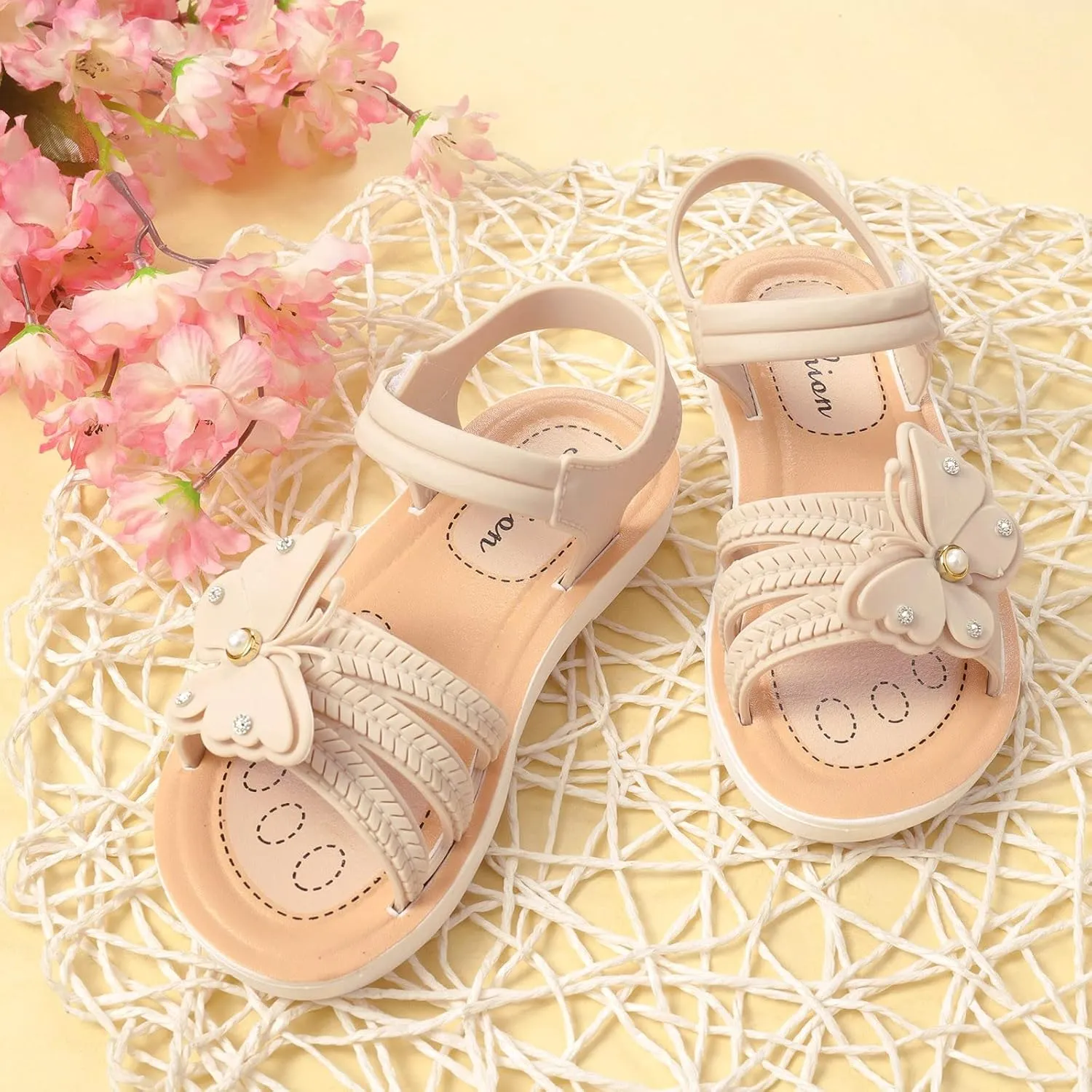 Baby Girls Summer Sandals Toddler Infant Open Toe Cute Butterfly Flat Bowknot Non Slip Fashion Newborn Girls Shoes