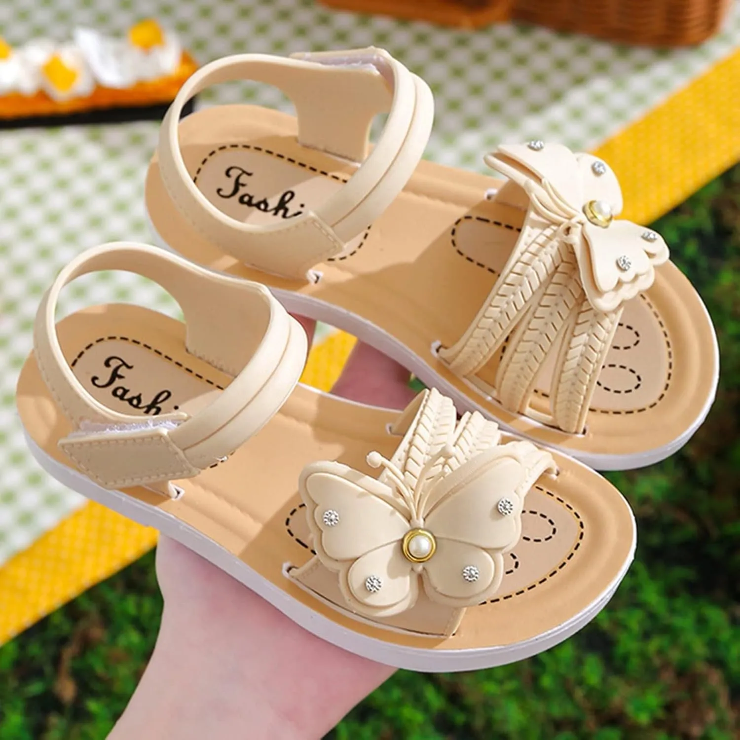 Baby Girls Summer Sandals Toddler Infant Open Toe Cute Butterfly Flat Bowknot Non Slip Fashion Newborn Girls Shoes