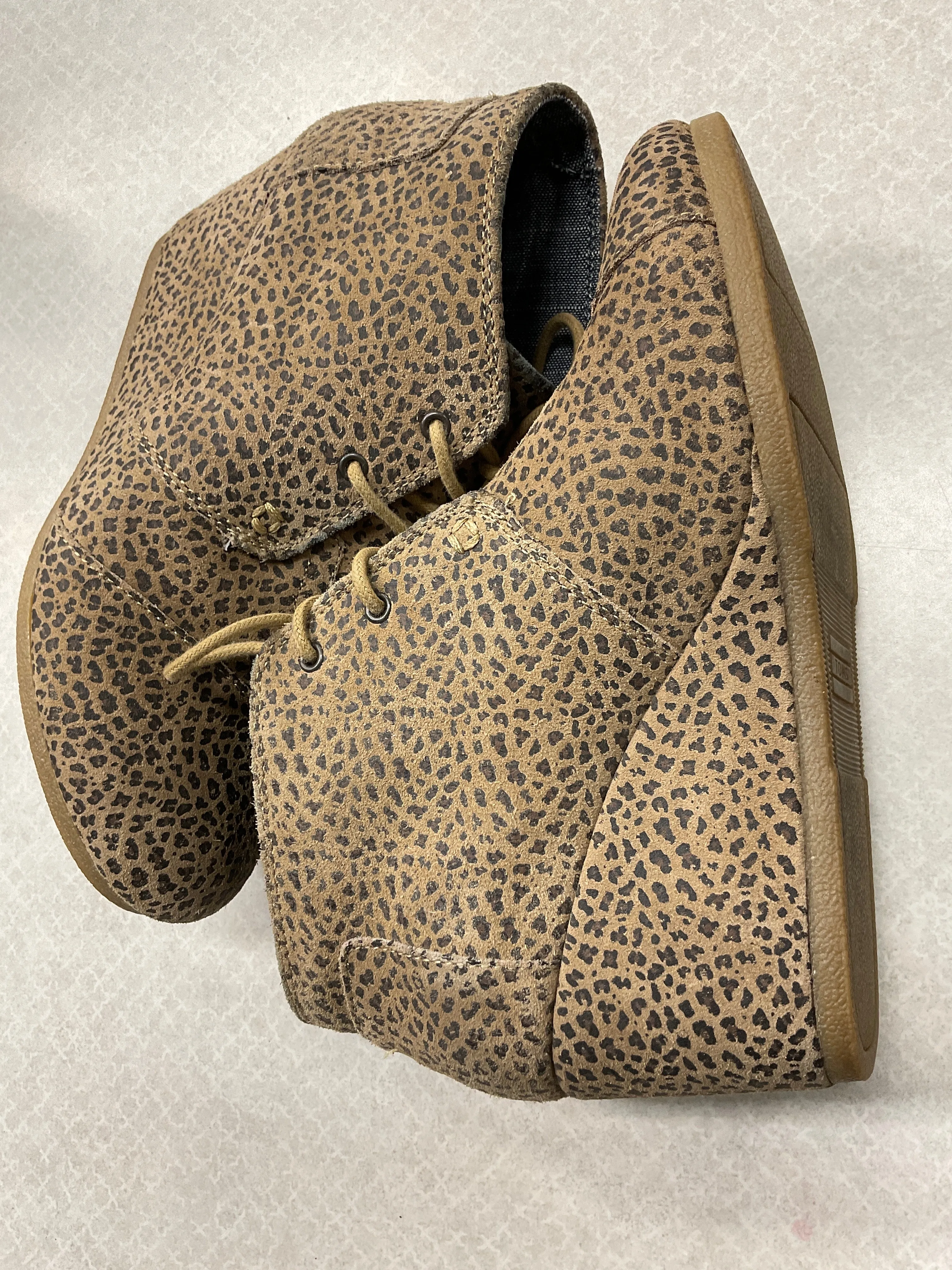 Boots Ankle Heels By Toms In Leopard Print, Size:8