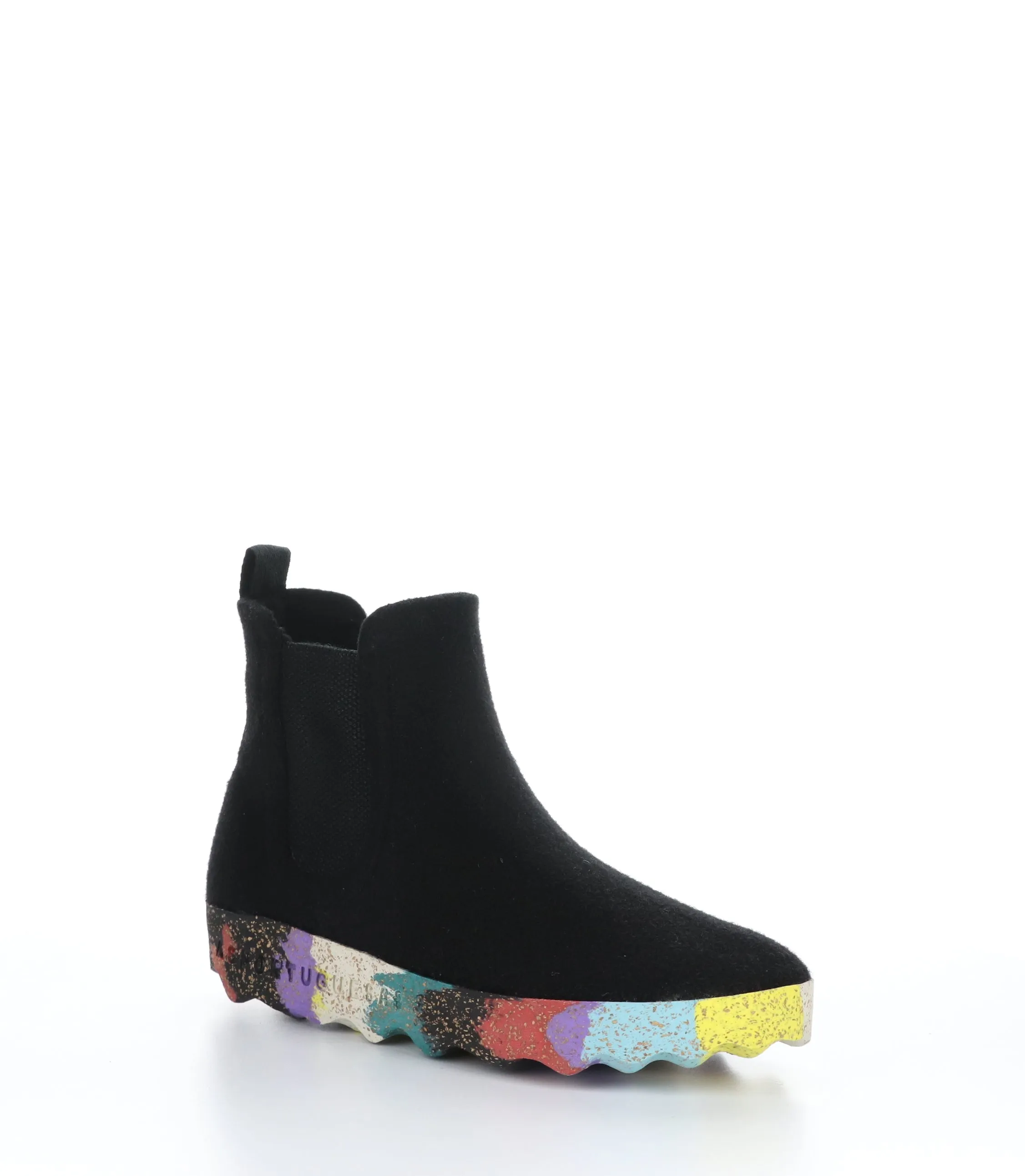 CAIA084ASP Black/Multi Round Toe Boots