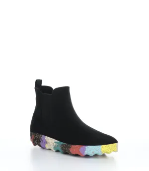 CAIA084ASP Black/Multi Round Toe Boots