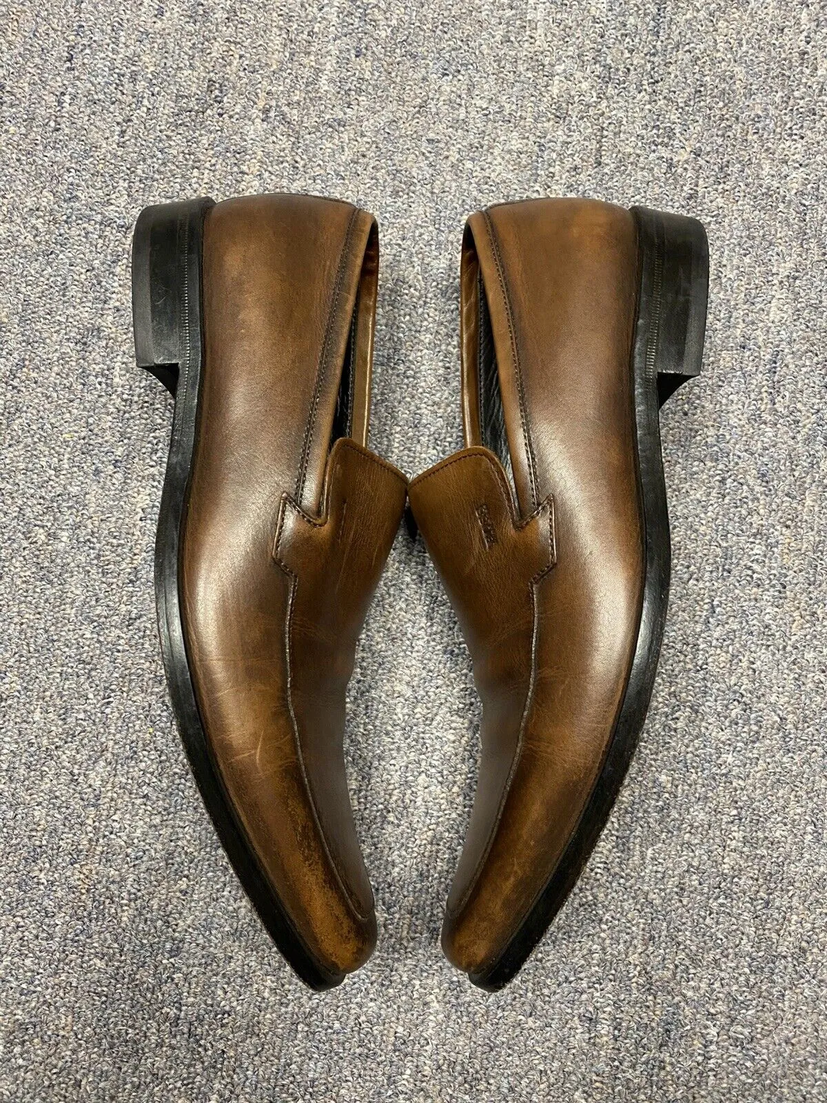 Hugo Boss Chesterfield Brown Slip On Shoes Mens size 8