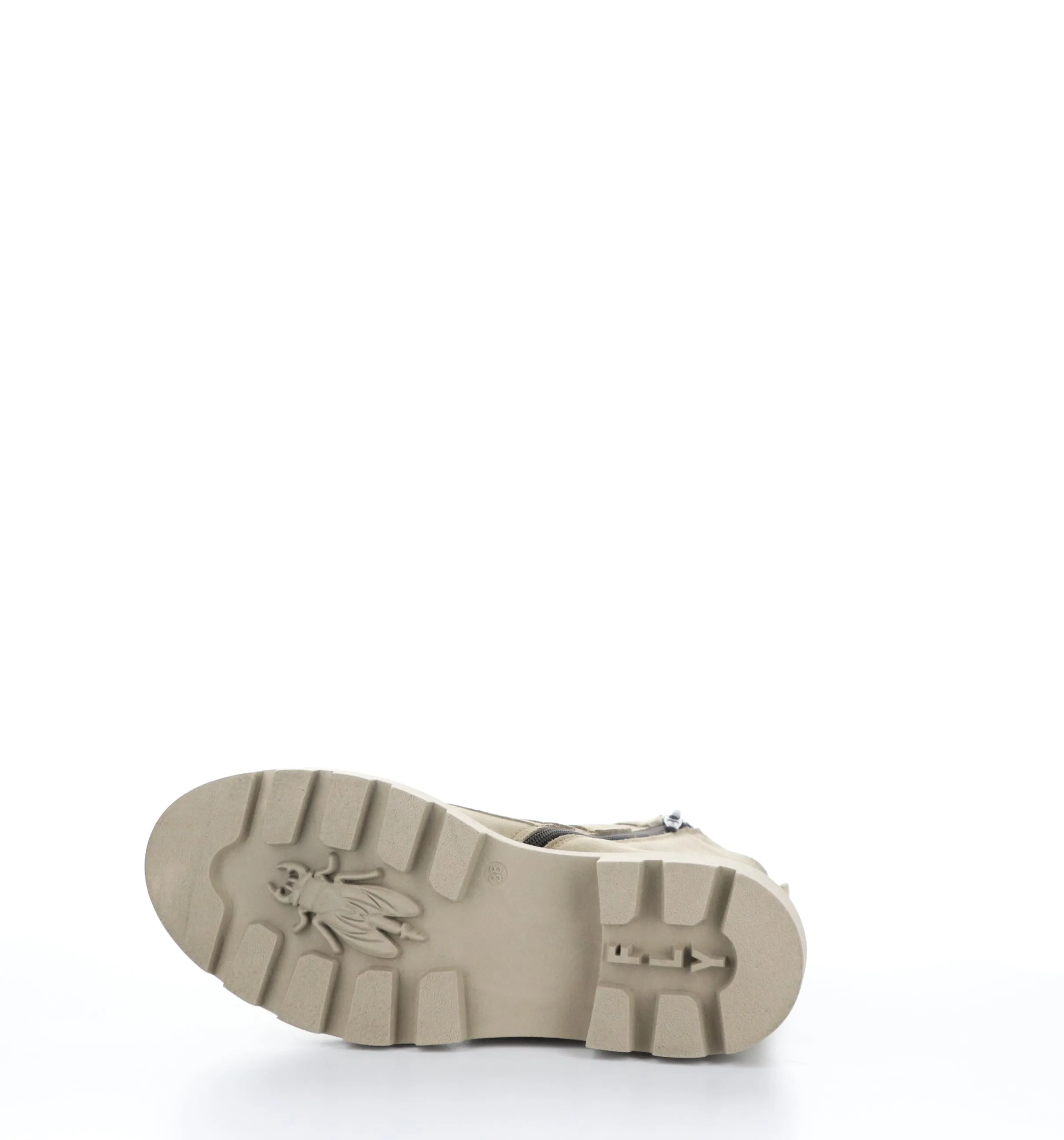 JEDA817FLY Creme Zip Up Boots