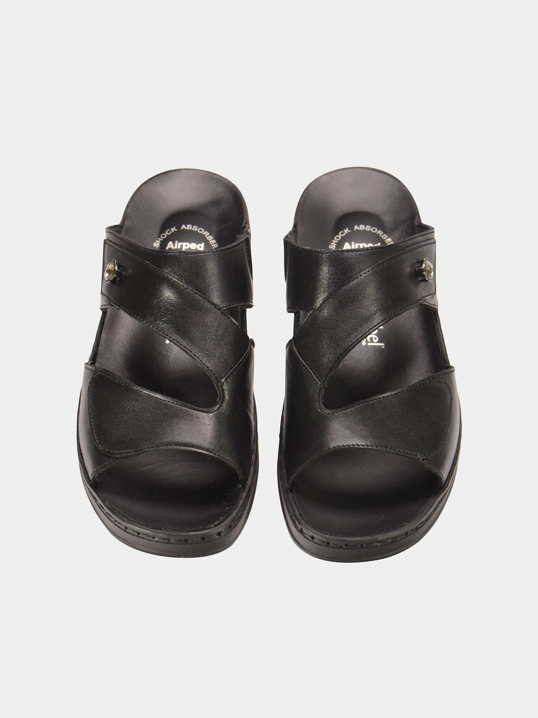 Josef Seibel Women's Double Strap Slider Leather Sandals