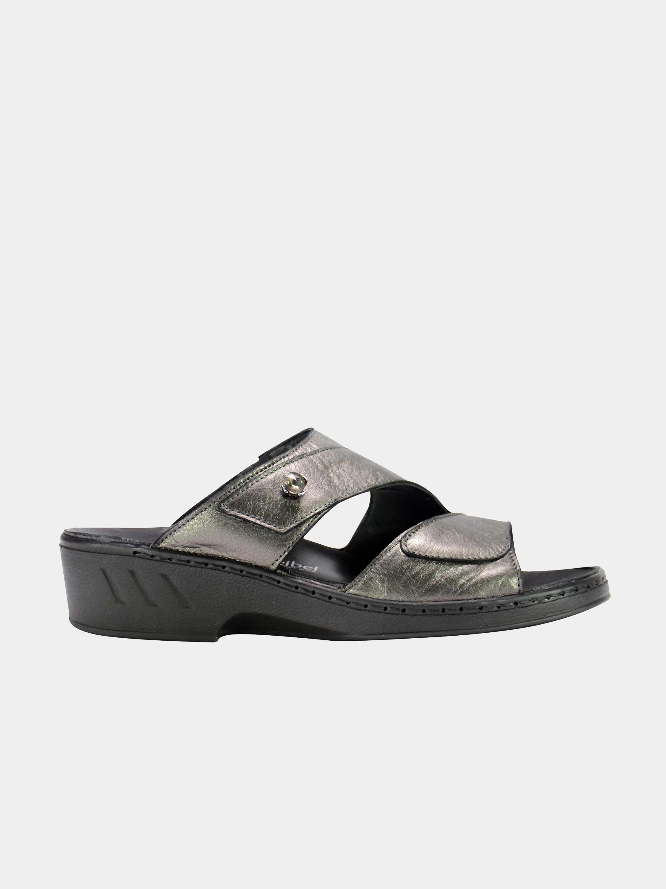 Josef Seibel Women's Double Strap Slider Leather Sandals