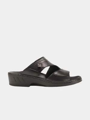Josef Seibel Women's Double Strap Slider Leather Sandals