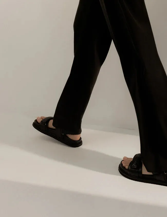 La Tribe Isla Braided Sandal - Black