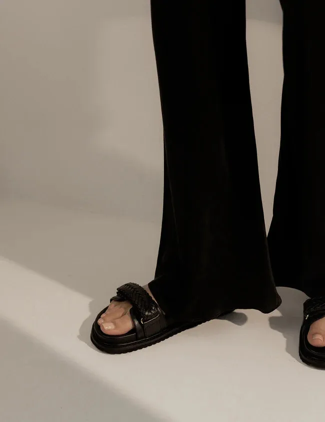 La Tribe Isla Braided Sandal - Black