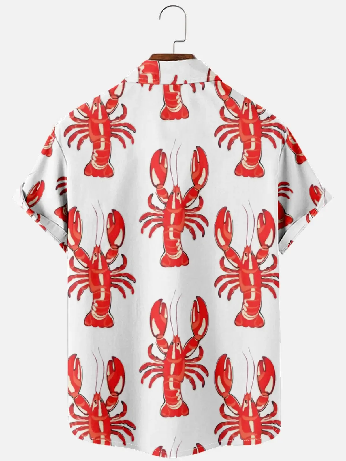 Mardi Gras Lobster Print Men's Shirt