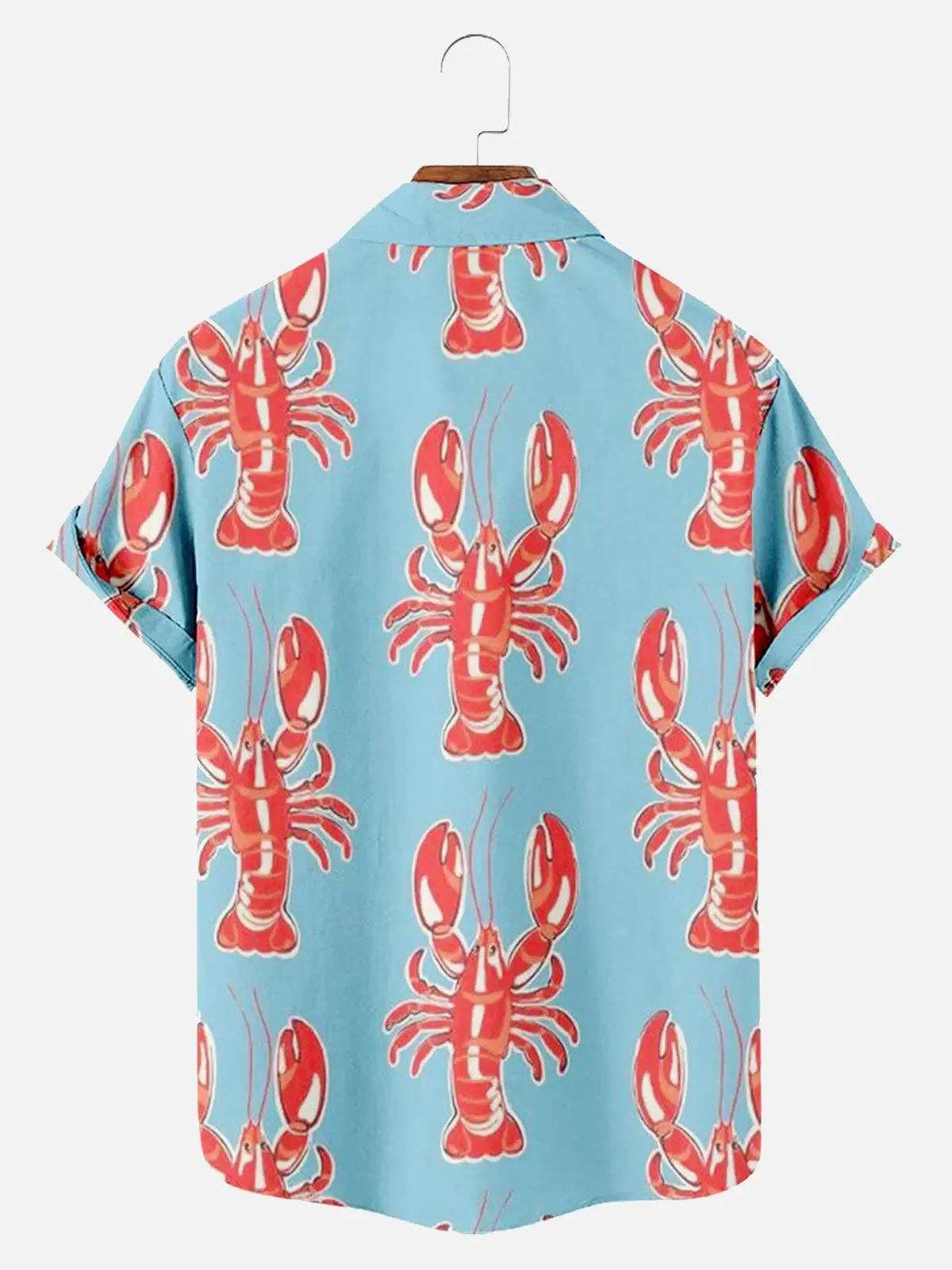 Mardi Gras Lobster Print Men's Shirt