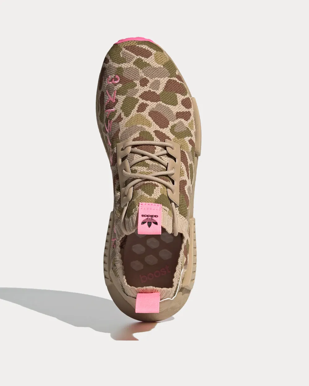 NMD_R1 Primeknit Pale Nude / Pale Nude / Hyper Pop Low Top Sneakers