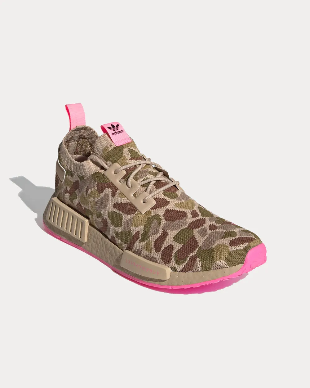 NMD_R1 Primeknit Pale Nude / Pale Nude / Hyper Pop Low Top Sneakers