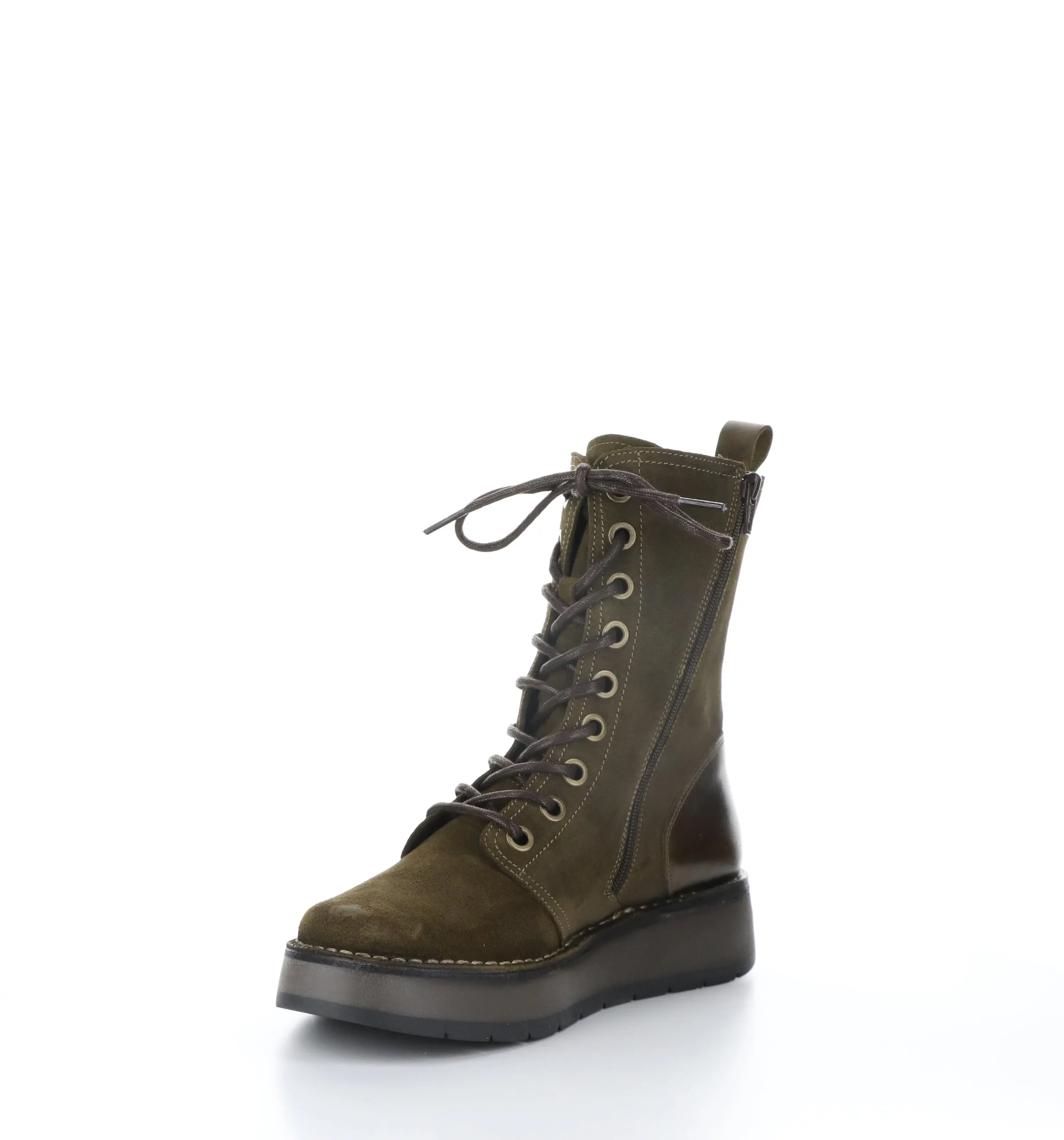 RAMI043FLY Sludge/Olive Zip Up Boots