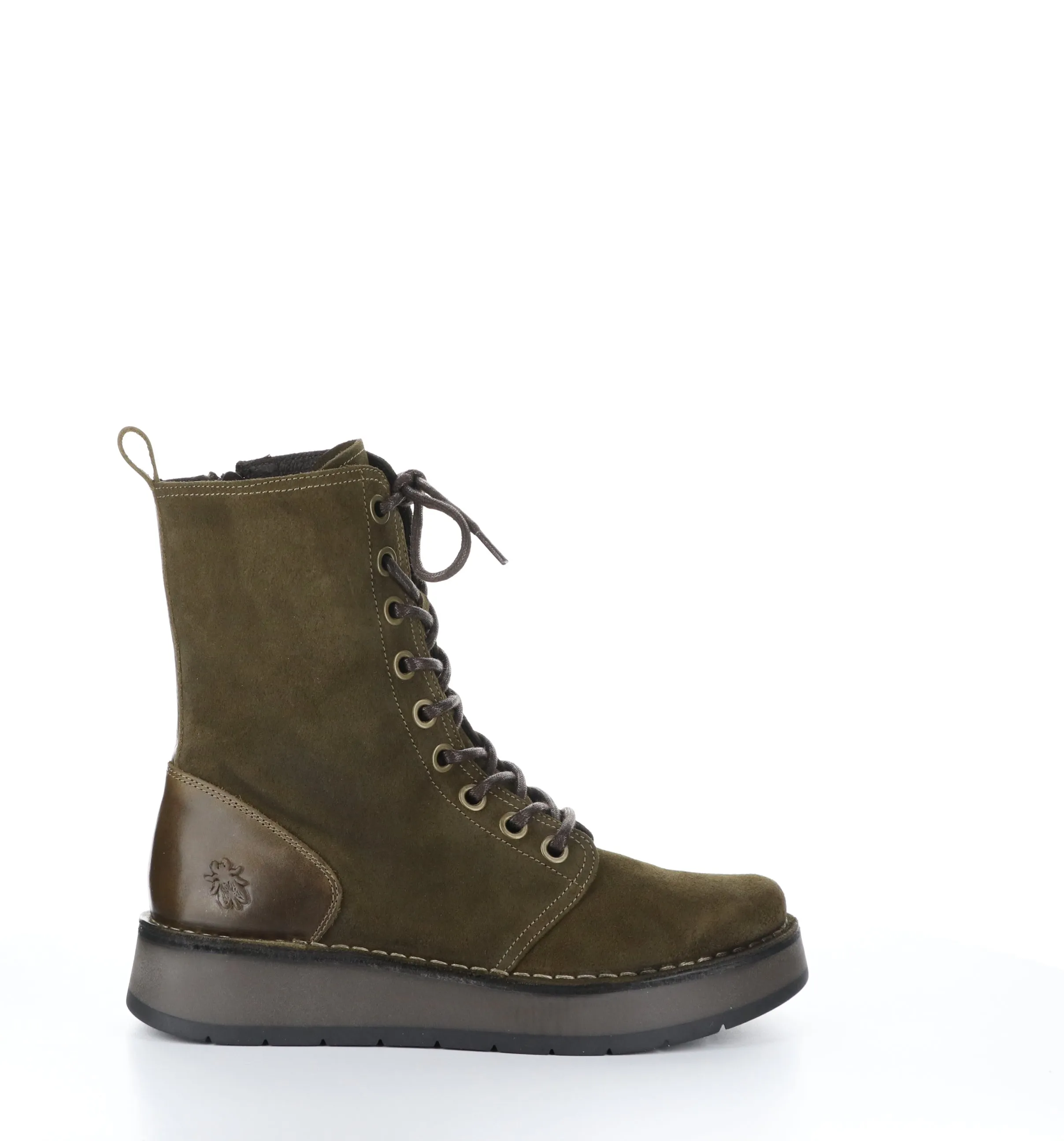 RAMI043FLY Sludge/Olive Zip Up Boots