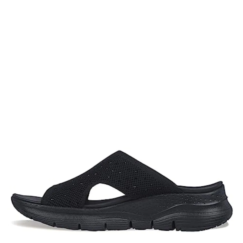 SKECHERS Women's Arch Fit Sweet Monet Sandal (Black)