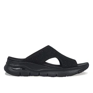 SKECHERS Women's Arch Fit Sweet Monet Sandal (Black)