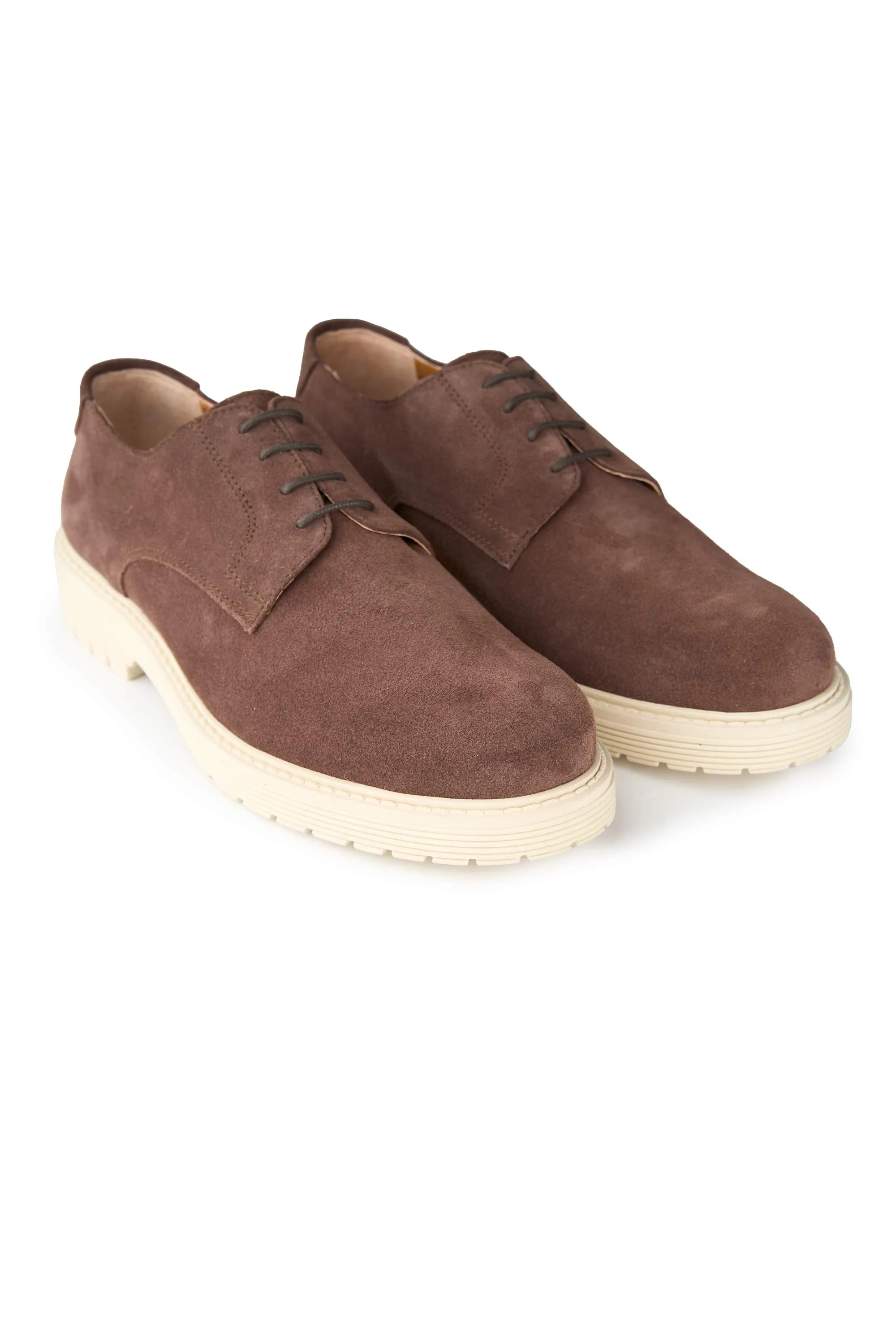 Suede Lace-Up Derby Shoes
