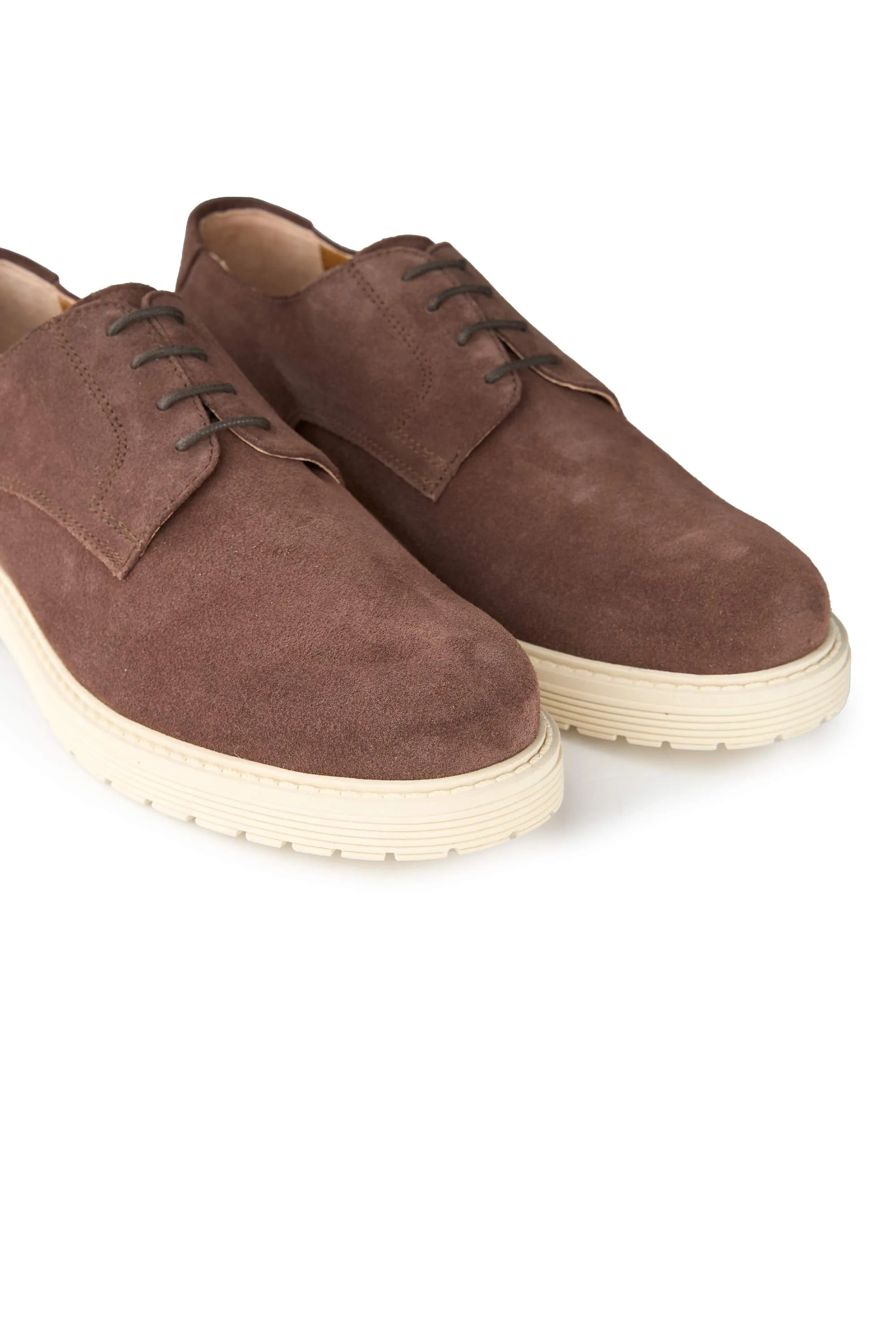Suede Lace-Up Derby Shoes