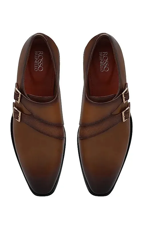 Tan Leather Monk Straps