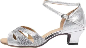 Women's Practice Ballroom Dancing Shoes Indoor Performance Latin Dance Short Heels for Women